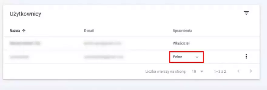 Ograniczenie dostępu agencji w GSC Ograniczenie dostępu w Google Search Console